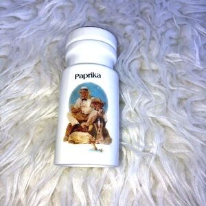 The Saturday Evening Post NORMAN ROCKWELL Spice Jar Paprika CATCHING THE BIG ONE